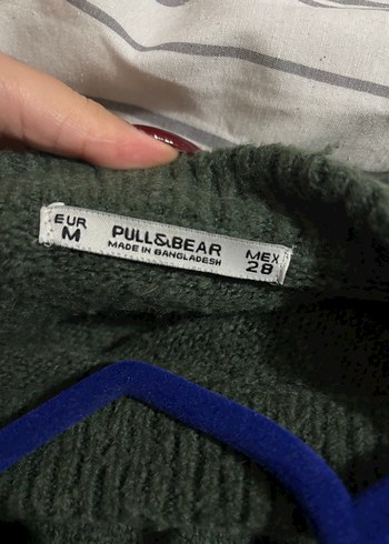 Yeşil Örgü Yün Kadın Kazak - Görsel 3