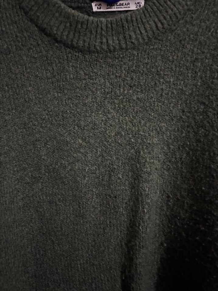 Yeşil Örgü Yün Kadın Kazak - Görsel 4