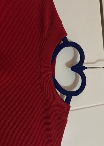 Kırmızı Uzun Kollu Crop Top - Görsel 4