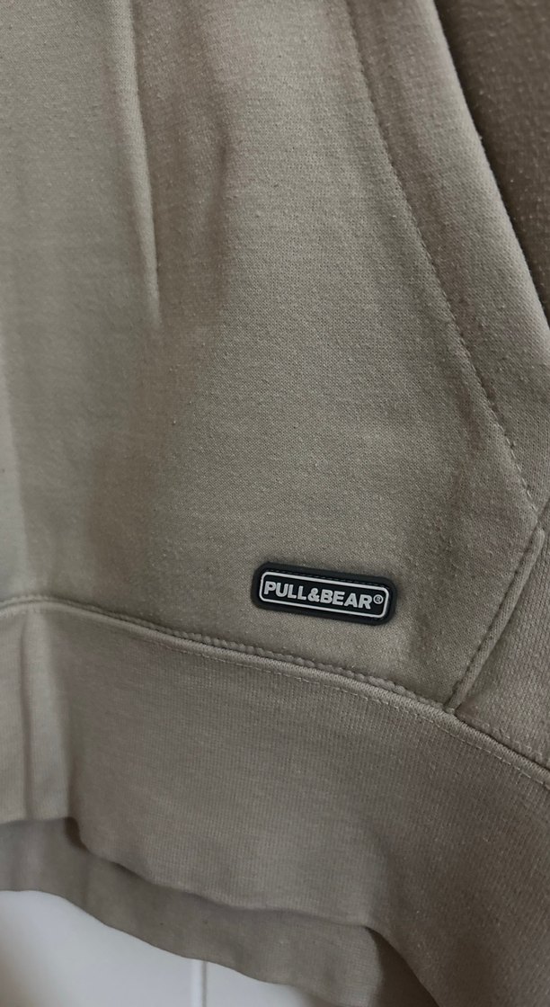 Bej Kapüşonlu Rahat Kesim Kadın Sweatshirt - Görsel 2