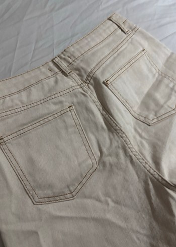 Bej Kadın Pamuklu Normal Kesim Jean - Görsel 6