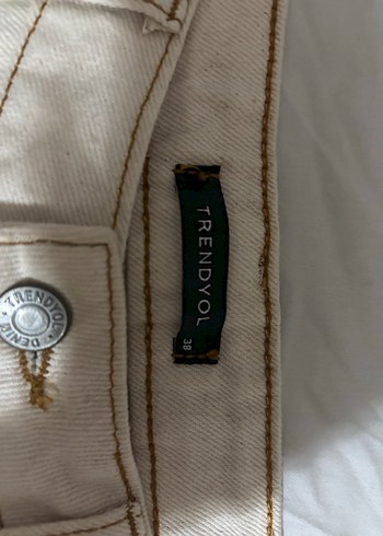 Bej Kadın Pamuklu Normal Kesim Jean - Görsel 3