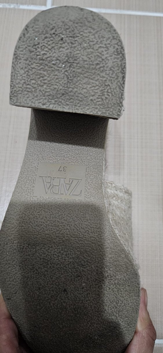Zara Bej Örgü Platform Terlik — görsel 4/5