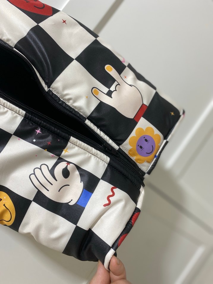 12-18 ay Düğmeli Kareli Kız Çocuk Yeleği - Görsel 5