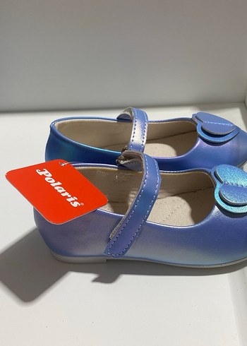 Polaris Mavi Kız Çocuk Babet Ayakkabı - Görsel 3