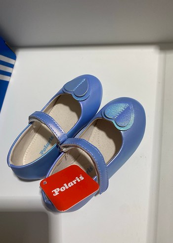 Polaris Mavi Kız Çocuk Babet Ayakkabı - Görsel 5