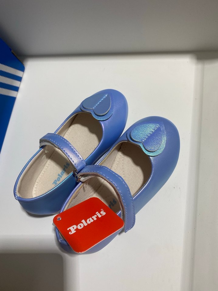 Polaris Mavi Kız Çocuk Babet Ayakkabı - Görsel 5