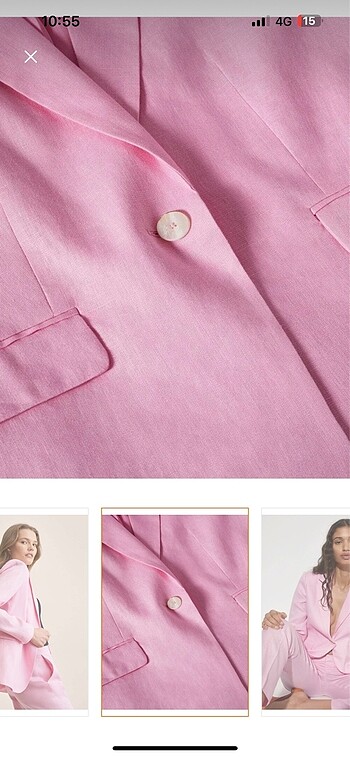 s Beden pembe Renk Mango blazer