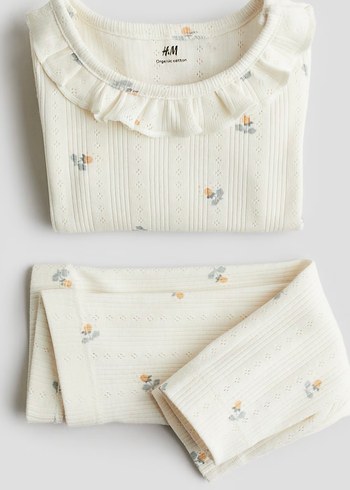 Bebek Kız Beyaz Kısa Kollu Fırfırlı Takım - Görsel 2