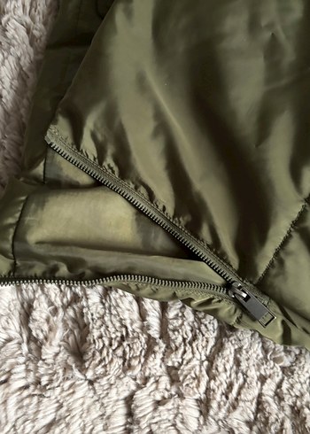 Kadın Haki Kapüşonlu Mont - Görsel 4