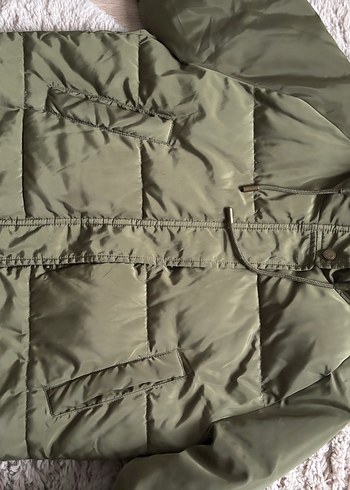 Kadın Haki Kapüşonlu Mont - Görsel 5