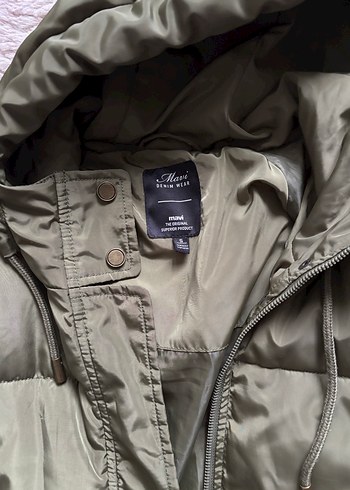 Kadın Haki Kapüşonlu Mont - Görsel 3