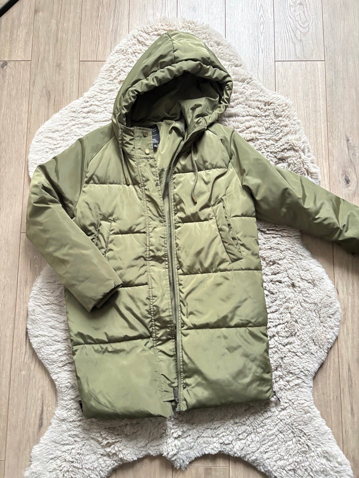 Kadın Haki Kapüşonlu Mont - Görsel 2