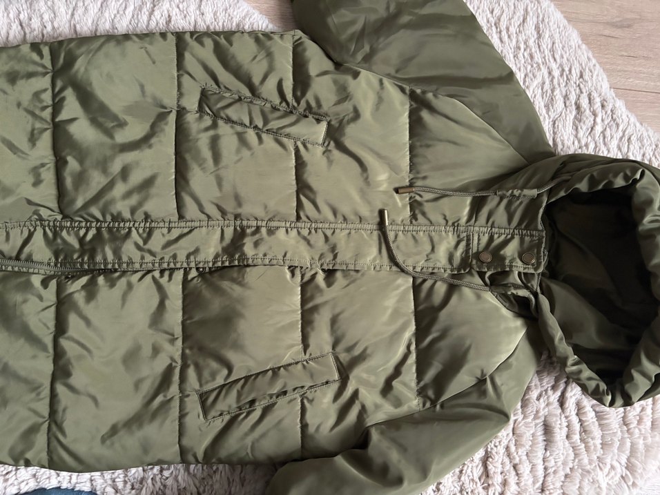 Kadın Haki Kapüşonlu Mont - Görsel 5