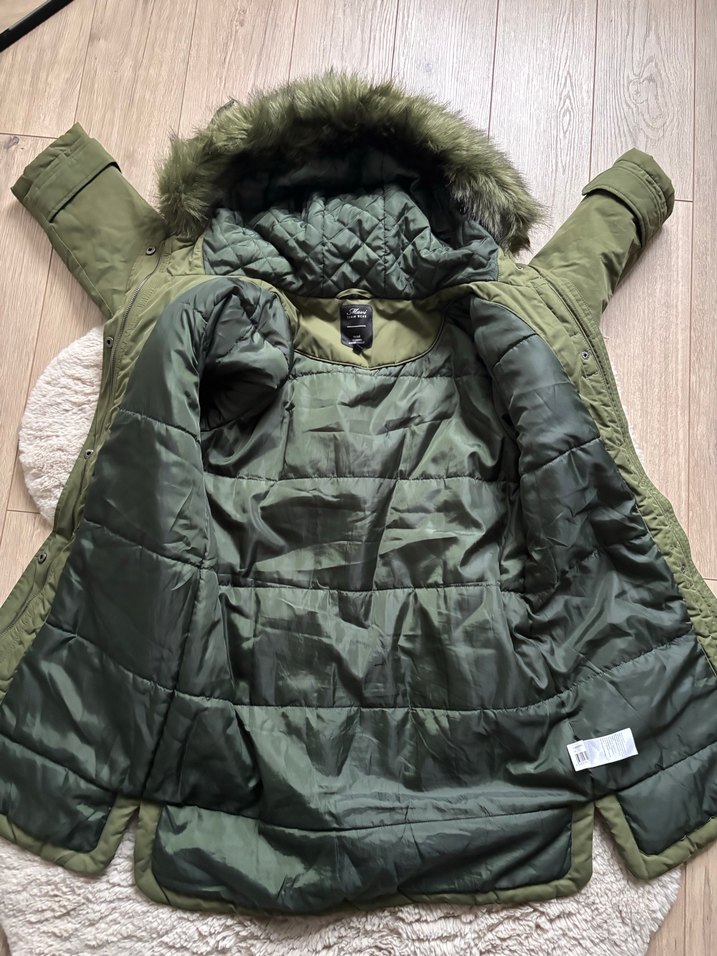 Haki şişme mont - Görsel 5