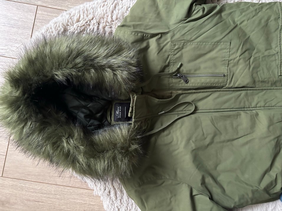 Haki şişme mont - Görsel 4