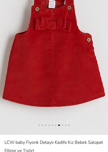 Kadife  Kız Bebek Salopet elbise - Görsel 4