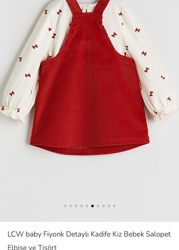 Kadife  Kız Bebek Salopet elbise - Görsel 5
