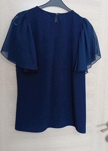 Fırfırlı Lacivert Kadın bluz - Görsel 5