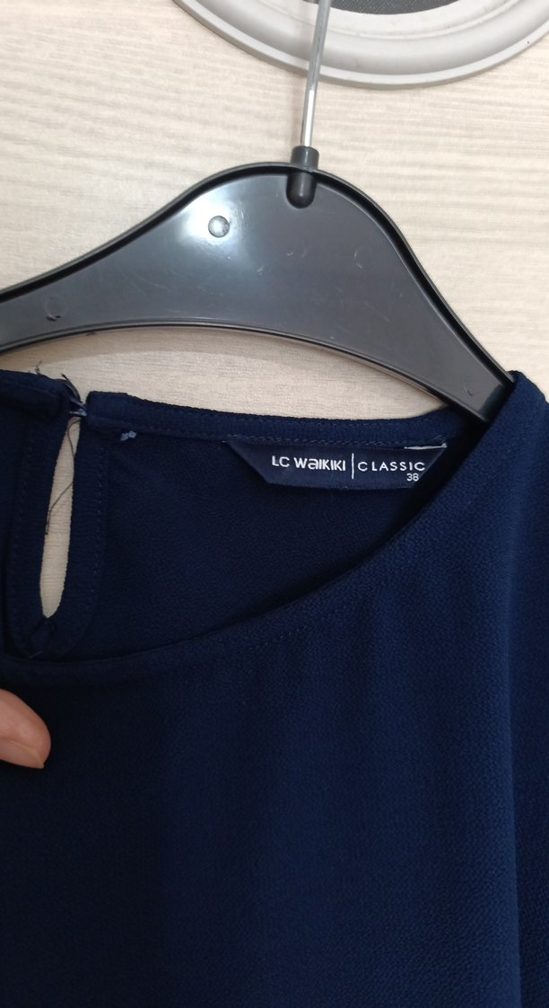 Fırfırlı Lacivert Kadın bluz - Görsel 3