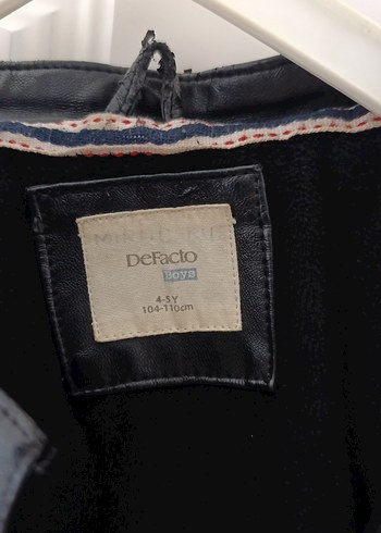 Erkek Çocuk Siyah Deri Biker Ceket - Görsel 9