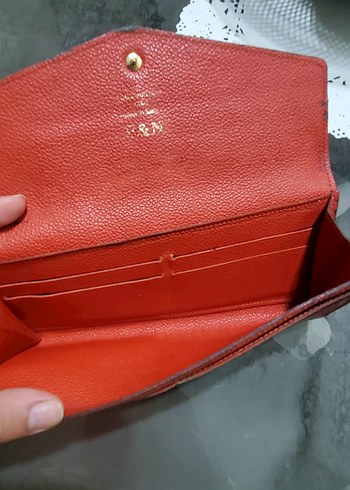 Kırmızı Deri Kadın Portföy Cüzdan - Görsel 6