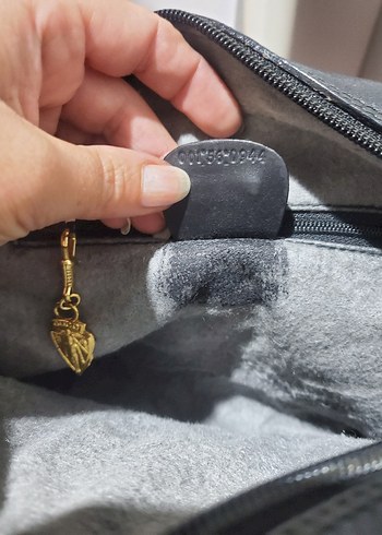 Gri Deri Kadın Çanta - Görsel 5