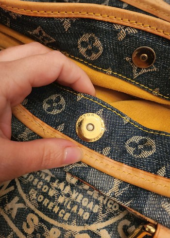 Desenli Gri Kot Kadın Çanta - Görsel 3