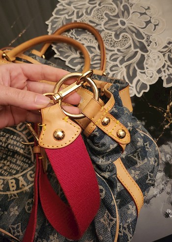 Desenli Gri Kot Kadın Çanta - Görsel 9