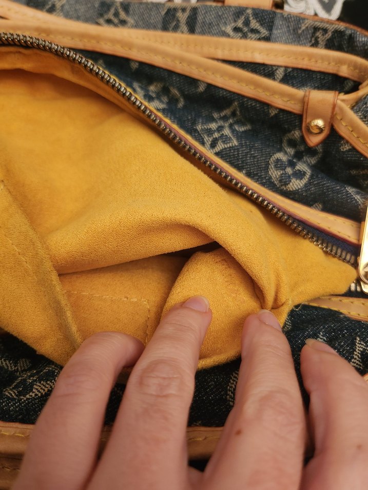 Desenli Gri Kot Kadın Çanta - Görsel 4