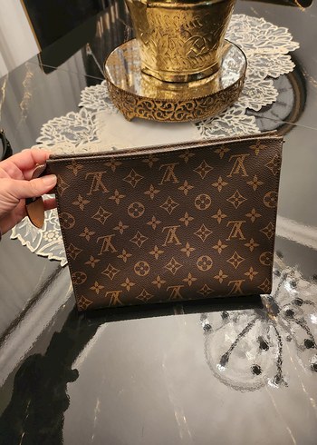 Kahverengi Deri Kadın Clutch Çanta - Görsel 4