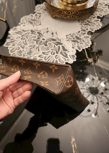 Kahverengi Deri Kadın Clutch Çanta - Görsel 7