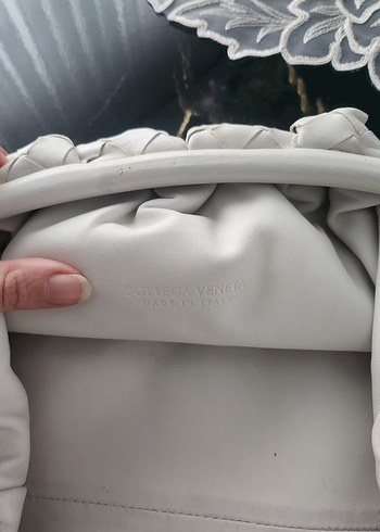 Dantel Detaylı Beyaz Bohem Kadın Çanta - Görsel 8