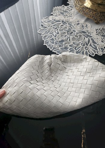 Dantel Detaylı Beyaz Bohem Kadın Çanta - Görsel 6