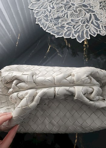 Dantel Detaylı Beyaz Bohem Kadın Çanta - Görsel 5