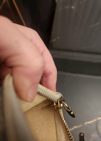 Bej Kareli Deri Kadın Cüzdan - Görsel 6