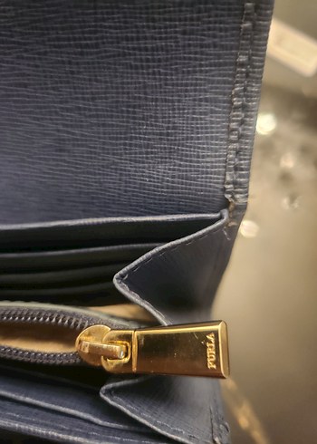 Furla Mavi Deri Fermuarlı Kadın Cüzdanı - Görsel 3