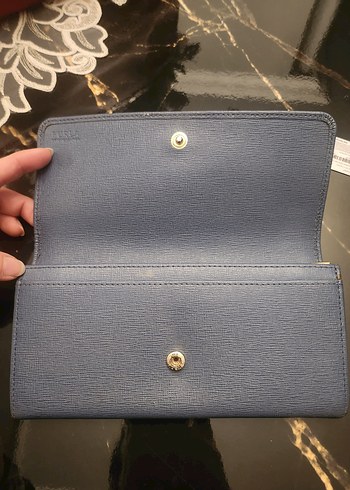 Furla Mavi Deri Fermuarlı Kadın Cüzdanı - Görsel 6