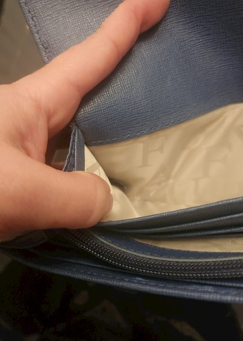 Furla Mavi Deri Fermuarlı Kadın Cüzdanı - Görsel 4