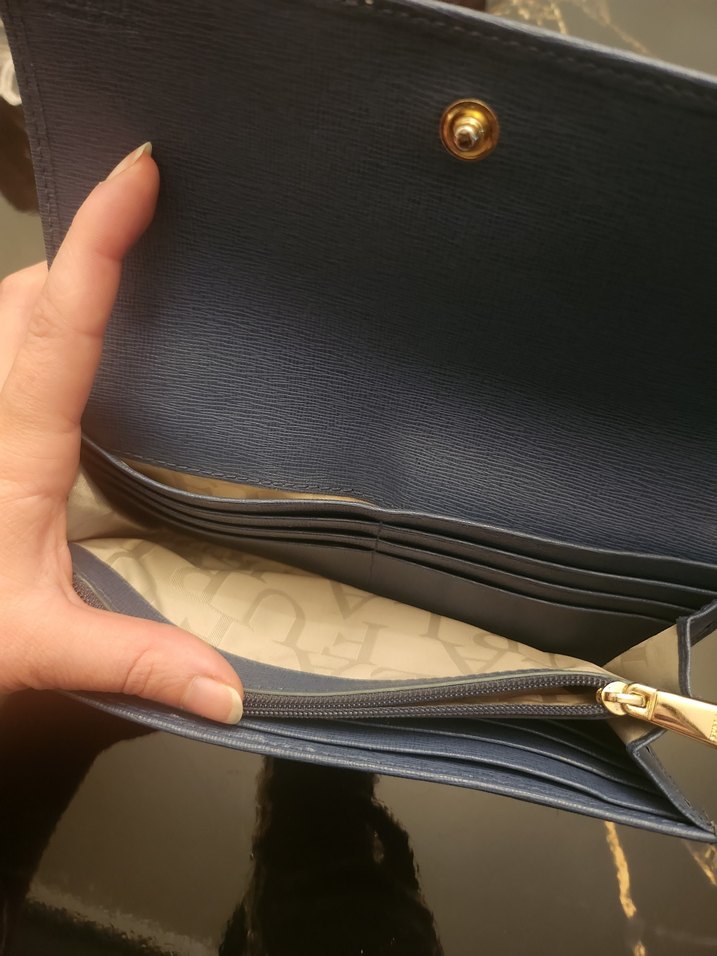 Furla Mavi Deri Fermuarlı Kadın Cüzdanı - Görsel 5