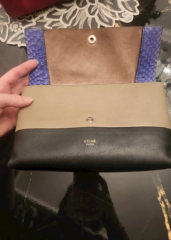 Mor Yılan Derisi Desenli Deri Kadın Çanta - Görsel 6