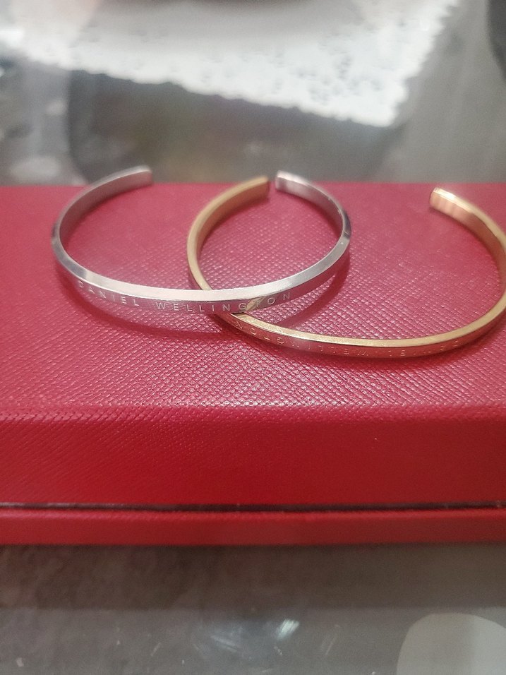 Altın ve Gümüş Renkli Elastik Bileklik Seti - Görsel 2