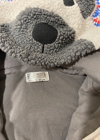 Gri Kürklü Erkek Bebek Tulumu - Görsel 3