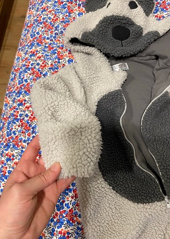 Gri Kürklü Erkek Bebek Tulumu - Görsel 2