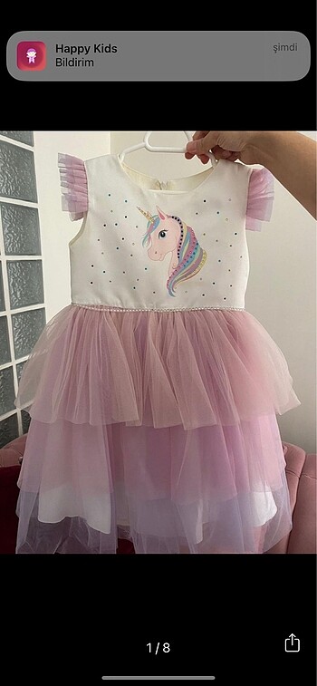 Unicorn elbise 6/7 yaş