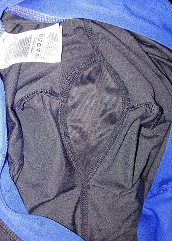 Mavi Bel Bantlı Siyah Spor Tayt - Görsel 5