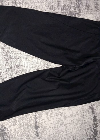 Mavi Bel Bantlı Siyah Spor Tayt - Görsel 2