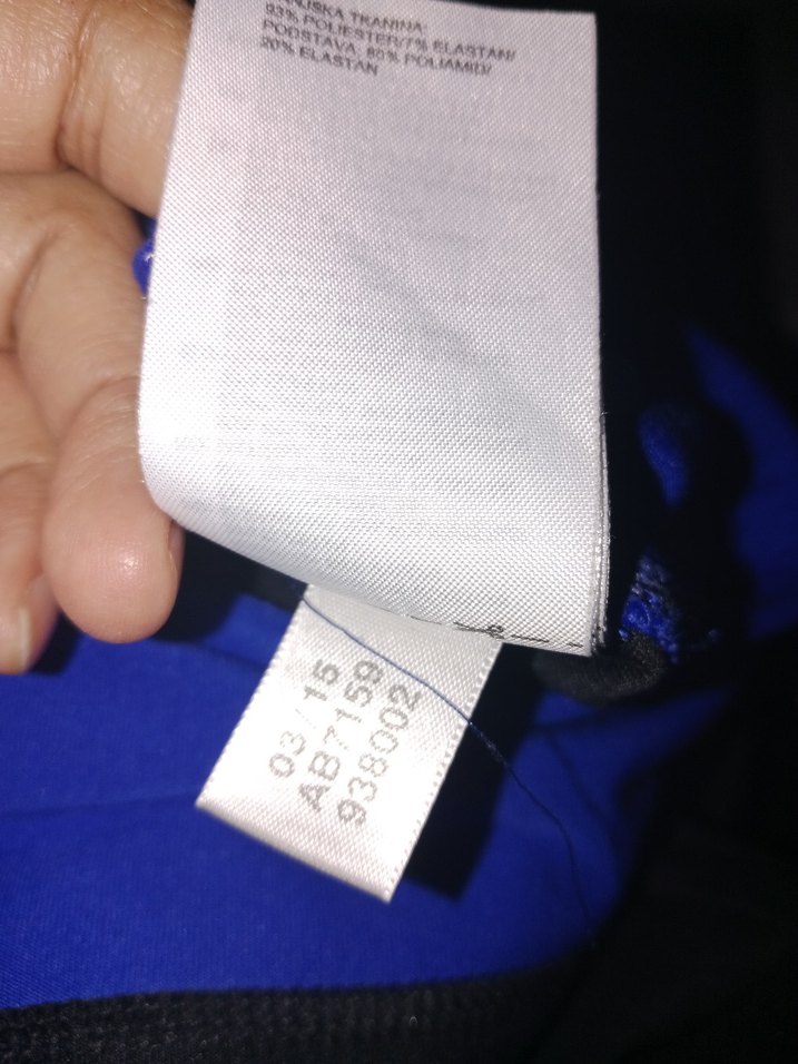 Mavi Bel Bantlı Siyah Spor Tayt - Görsel 3