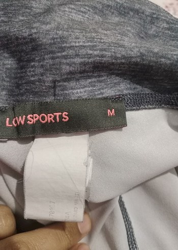 Gri Bağcıklı Midi Spor Tayt - Görsel 2