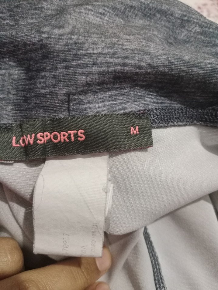 Gri Bağcıklı Midi Spor Tayt - Görsel 2